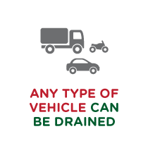Any Type of Vehicle Can Be Drained
