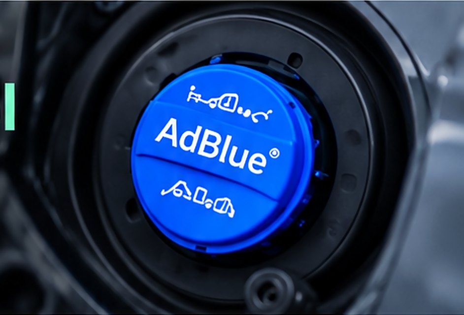 AdBlue filler cap next to the fuel filler, where AdBlue is often put in the fuel tank by mistake